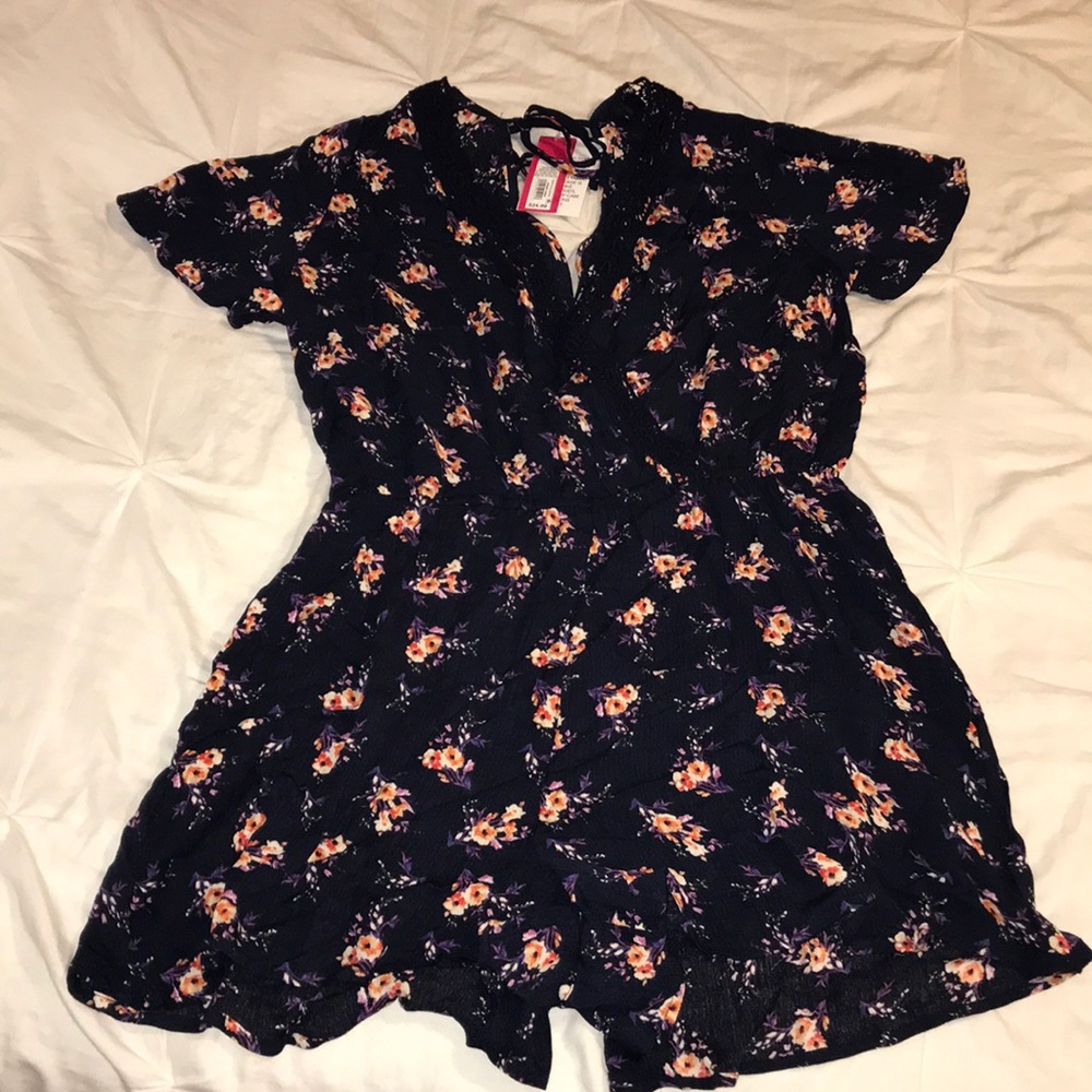 Xhilaration floral open back romper.